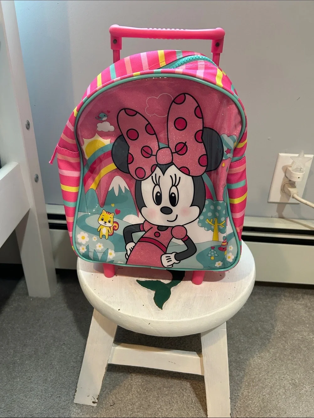 Girls Small Disney Minnie Mouse Rolling Bag